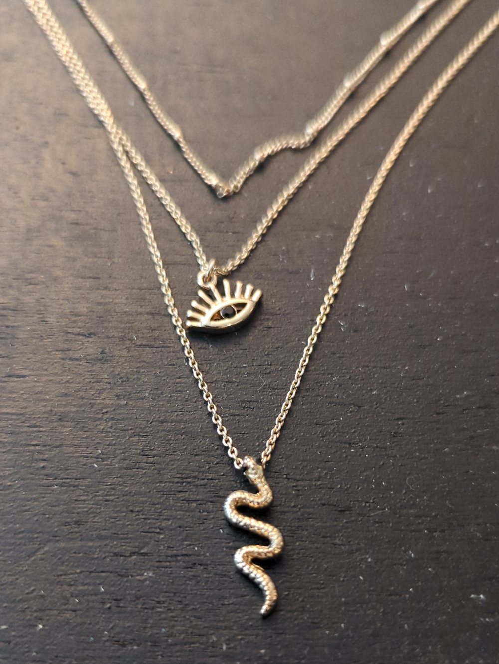 Lot Of Two Goldtone Layering Necklaces - Picture 2 of 7